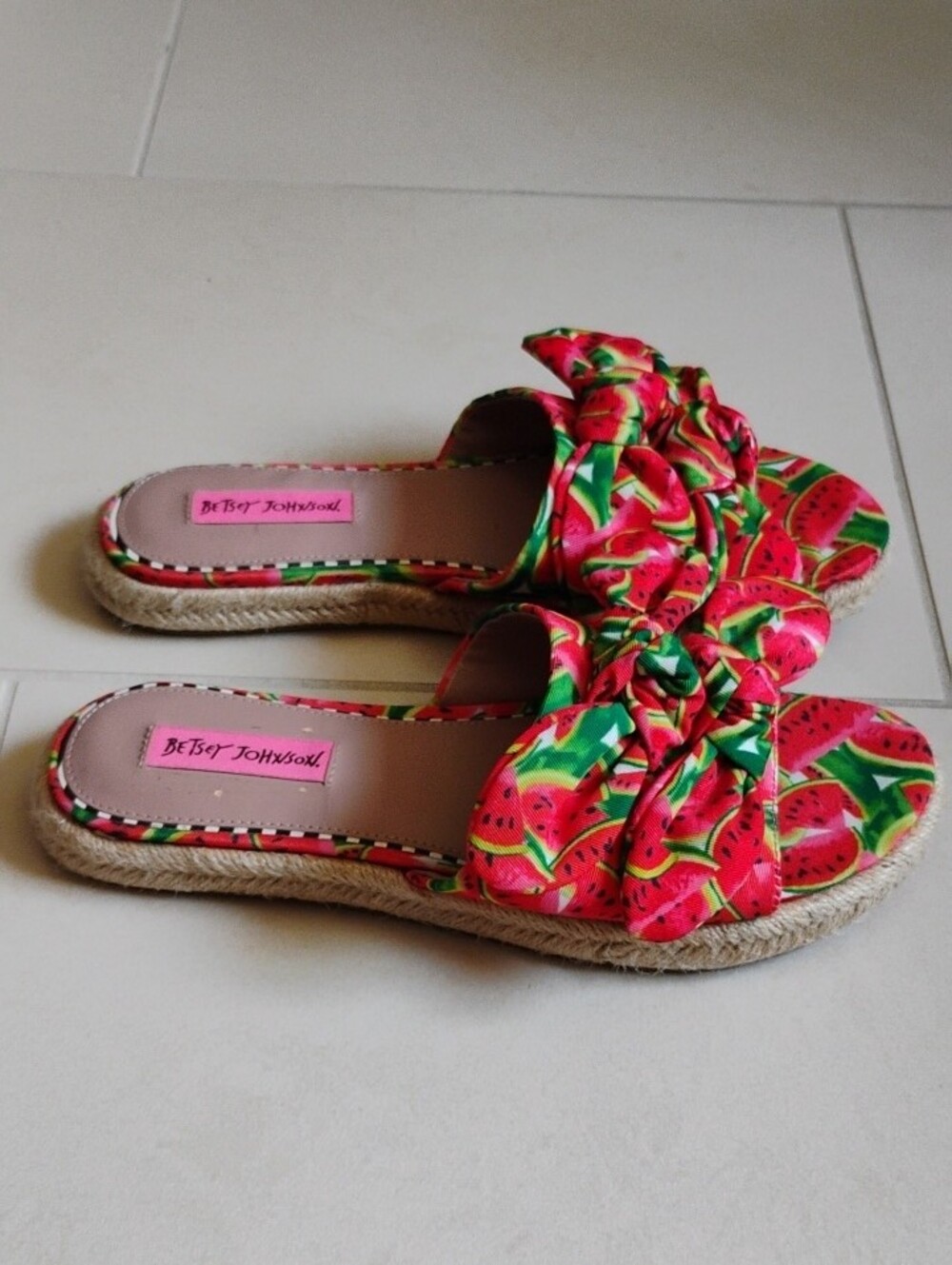 Betsey Johnson "Jazzy" Watermelon Slide Sandal